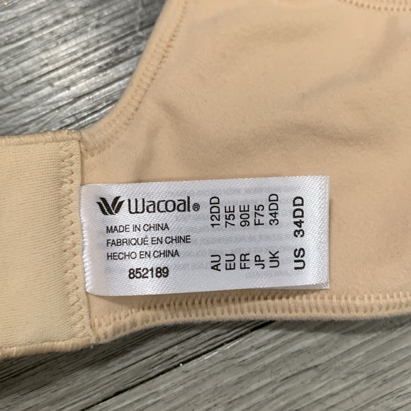 WACOAL How Perfect Wire Free T-Shirt Nude/Beige Bra size 34DD - Picture 9 of 11